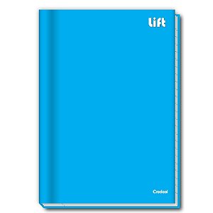 Kit C/5 Cadernos Credeal Costurado Capa Dura 96F 1/4 Litf Azul