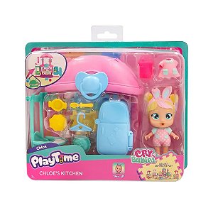 BONECA CRY BABIES PLAY TIME COZINHA DA CHLOE MULTIKIDIS BR2465