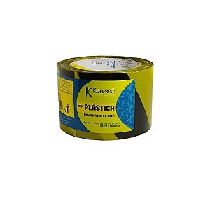 FITA DEMARCAÇÃO DE AREA 70MMX200M PRETO/AMARELO KORETECH
