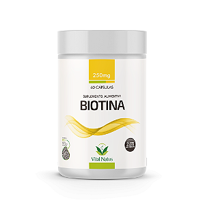 Vitamina B7 / BIOTINA 250mg C/ 60 CAP. Indicações para pele, unha e cabelo