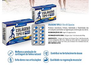 Colágeno tipo II (auxilia na saúde das articulações) - 40 mg