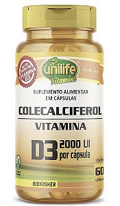 Vitamina D3 / Colecalciferol - 2000ui (lab. Unilife)