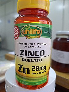 Zinco - 60 cápsulas -  28mg.