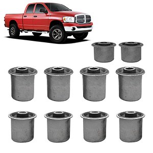 Kit 10 Bucha Bandeja Tirante Dodge Ram 2500 5.9 2005 A 2009