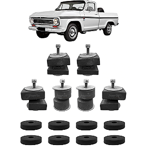 Kit Coxim Cabine e Kit Calço Carroceria Chevrolet GM A-10 C-10 D-10 Todos os Anos