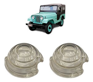 Par Lente Dianteira Pequena Vidro Jeep Rural F75 Ford Willys