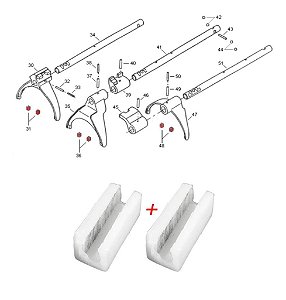 Patim Câmbio 1ª A 4ª Eaton 2305 2405 3348042 - Troller S10