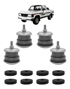 Kit Coxim Cabine e Kit Calço Carroceria GM Chevrolet D-20 D-40 1993 até 1996