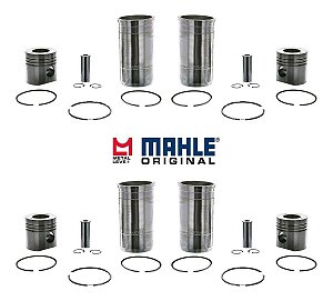 Kit Pistão Camisa Anéis Motor Mwm 229 Para 4 Cilindros Mahle