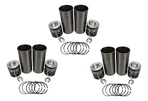 Kit Motor Pistão Camisa Anel Mercedes 366 364 912 1218 1620