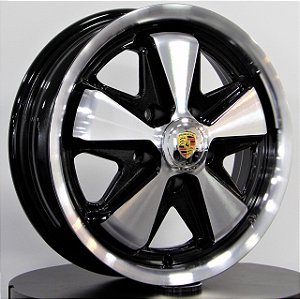 RODA 911 FUCHS PRETO DIAMANTADO ARO 17x7 Furação 5X112