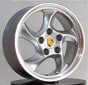 RODA PORSCHE CUP ARO 17X6 E 17X7 PRATA FURAÇÃO 5X130