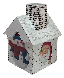 Casinha de Natal (10 x 10 x 17 cm)