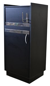 Lixeira Coletor Fast Food Restaurante Basculante MDF Preta