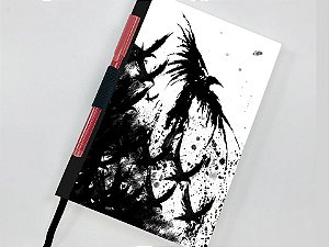 Caderno Corvos com porta-canetas