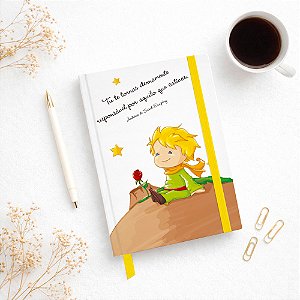 Caderno A5 Pequeno Príncipe com elástico