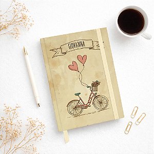 Caderno A5 Bicicleta Vintage com elástico