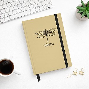 Caderno A5 Libélula Pontilhismo com Elástico