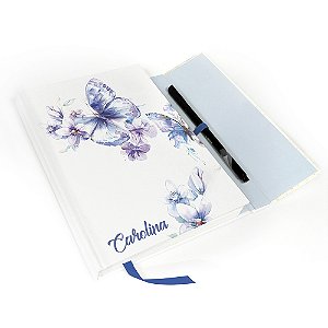 Caderno Personalizado Borboletas com Ímã A5