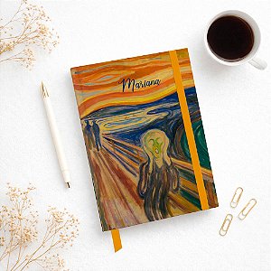 Caderno A5 O Grito de Munch com elástico