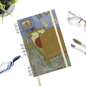 Caderno O Quarto de Van Gogh com Wire-O A5 Personalizado