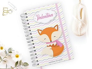 Agenda Escolar do Bebê Raposinha Personalizada