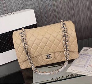 Bolsa Chanel Jumbo Bege