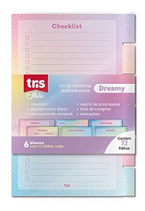 Kit De Notas Autoadesivas Holic Dreamy – To Do List – 125MM X 100MM – Pasta C/72 Fls – Tris
