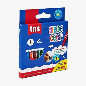 Giz De Cera Fino – 12 Cores – Tris