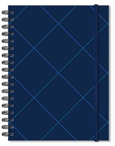 Caderno colegial 1 materia Quadriculado Azul - Fina Idéia