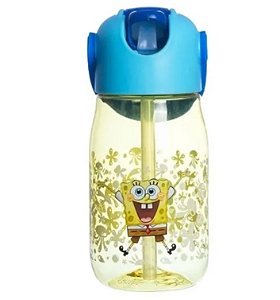 Garrafa Flip 400ml Infantil Bob Esponja Zona Criativa