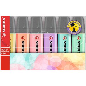 Kit Stabilo Boss Pastel Com 6 Cores 70/6-2