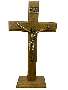 Crucifixo Tradicional Mesa/Parede 17 cm