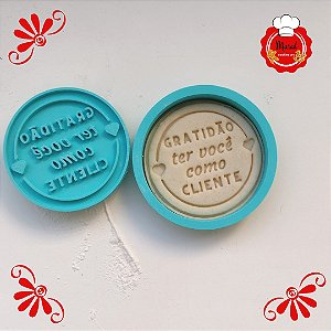 Cortador com marcador Gratidão pelo cliente