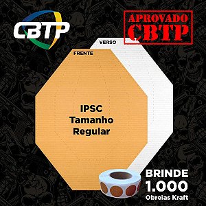 50 Alvos | IPSC Regular 45x57 Dupla Face + Brinde 1.000 Obreias Kraft
