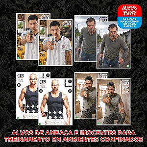 Kit CQB | 100 Alvos para Treinamento de Tomada de Decisão