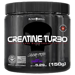 Creatina Turbo (150g) c/ sabor - Black Skull