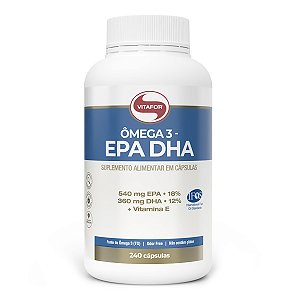Ômega 3 EPA e DHA 1g (240 Cápsulas) - Vitafor