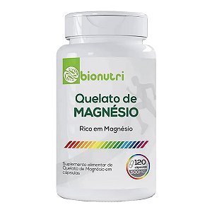 Magnésio Quelato 350mg (120 Cápsulas) - Bionutri