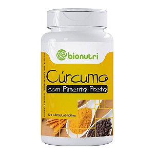 Curcuma com pimenta preta 500mg (120 capsulas) - Bionutri