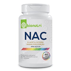 NAC 500mg Bionutri (60 Cápsulas)