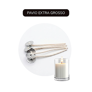 PAVIO EXTRA GROSSO PARAFINADO - 10 UNIDADES