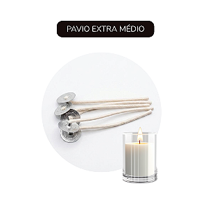 PAVIO EXTRA MÉDIO PARAFINADO - 10 UNIDADES