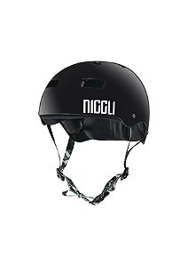 CAPACETE NIGGLI PRETO IRON PRO (FITA CAMUFLADA) - TAMANHOS PP, P, M, G e GG (consulte)