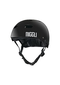 CAPACETE NIGGLI PRETO BRILHO IRON PRO (FITA PRETA) - TAMANHOS PP, P, M, G e GG (consulte)