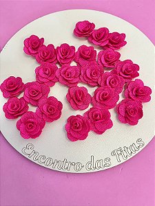 Flor de Poliéster Pink (2,5cm)