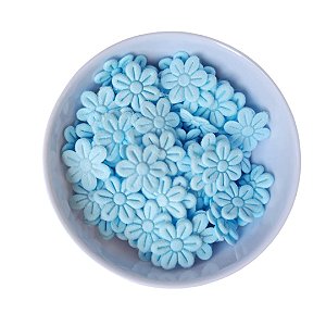 Flor Prensada - Azul bebê