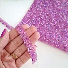 Manta de Strass - Lilás - 1x40cm
