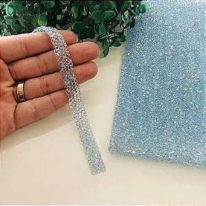 Manta de Strass - Azul bebê - 1x40cm