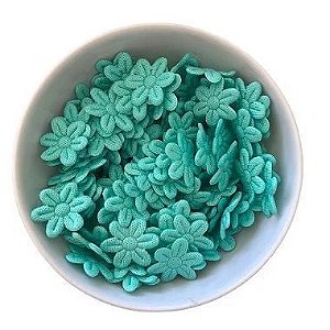 Flor Prensada - Verde Água